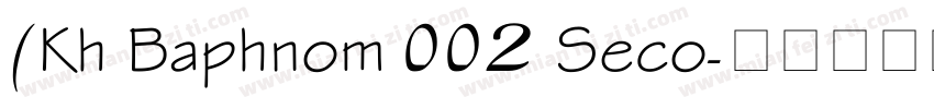 (Kh Baphnom 002 Seco字体转换